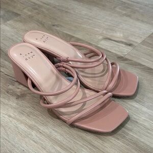 A New Day Women's Pink Strappy Heels